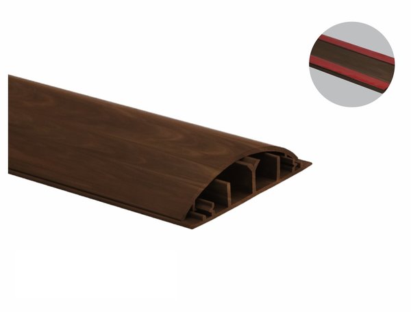 Bodenkabelkanal selbstklebend 90x20 mm braun (Holzdesign)