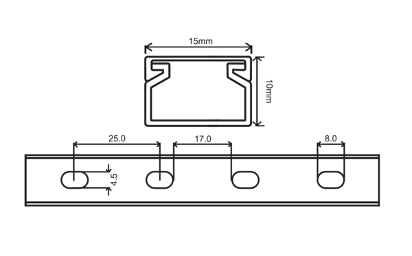 Kabelkanal 15x10 mm braun (Holzdesign)